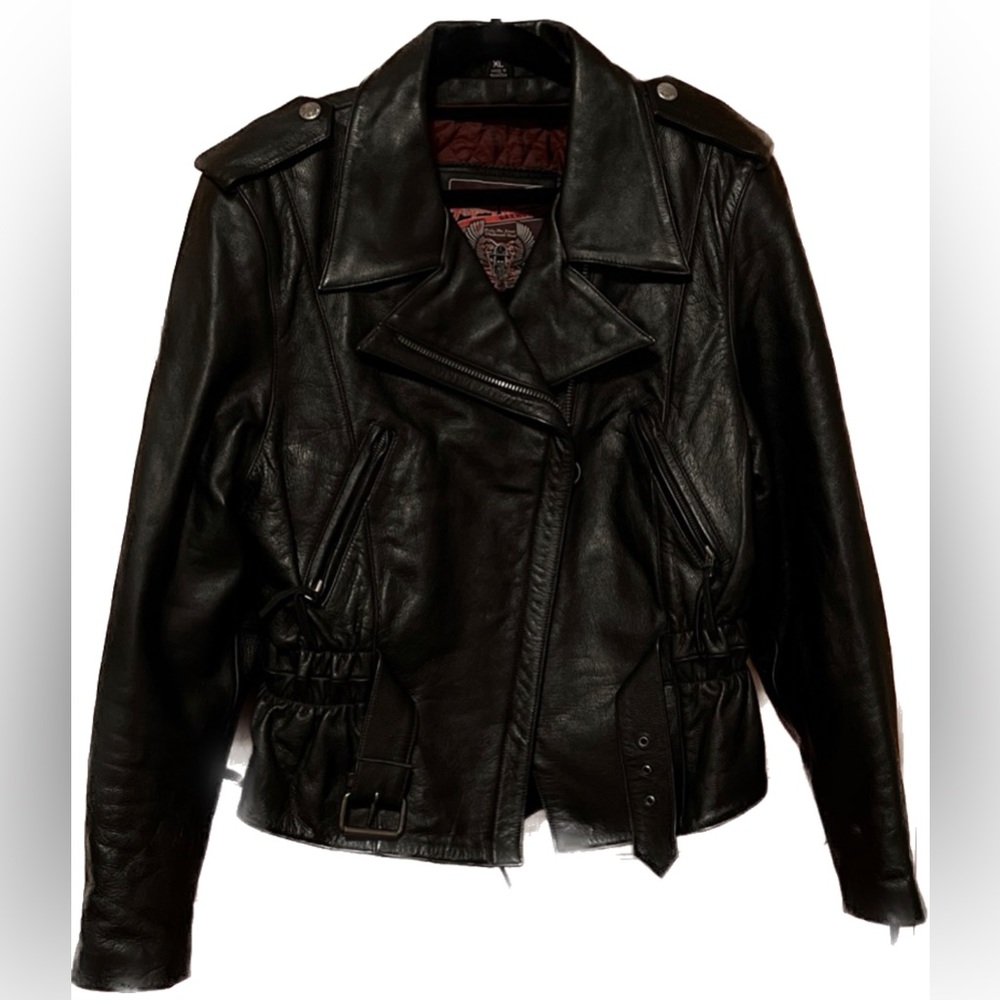 Flying Bikes Leather Jacket